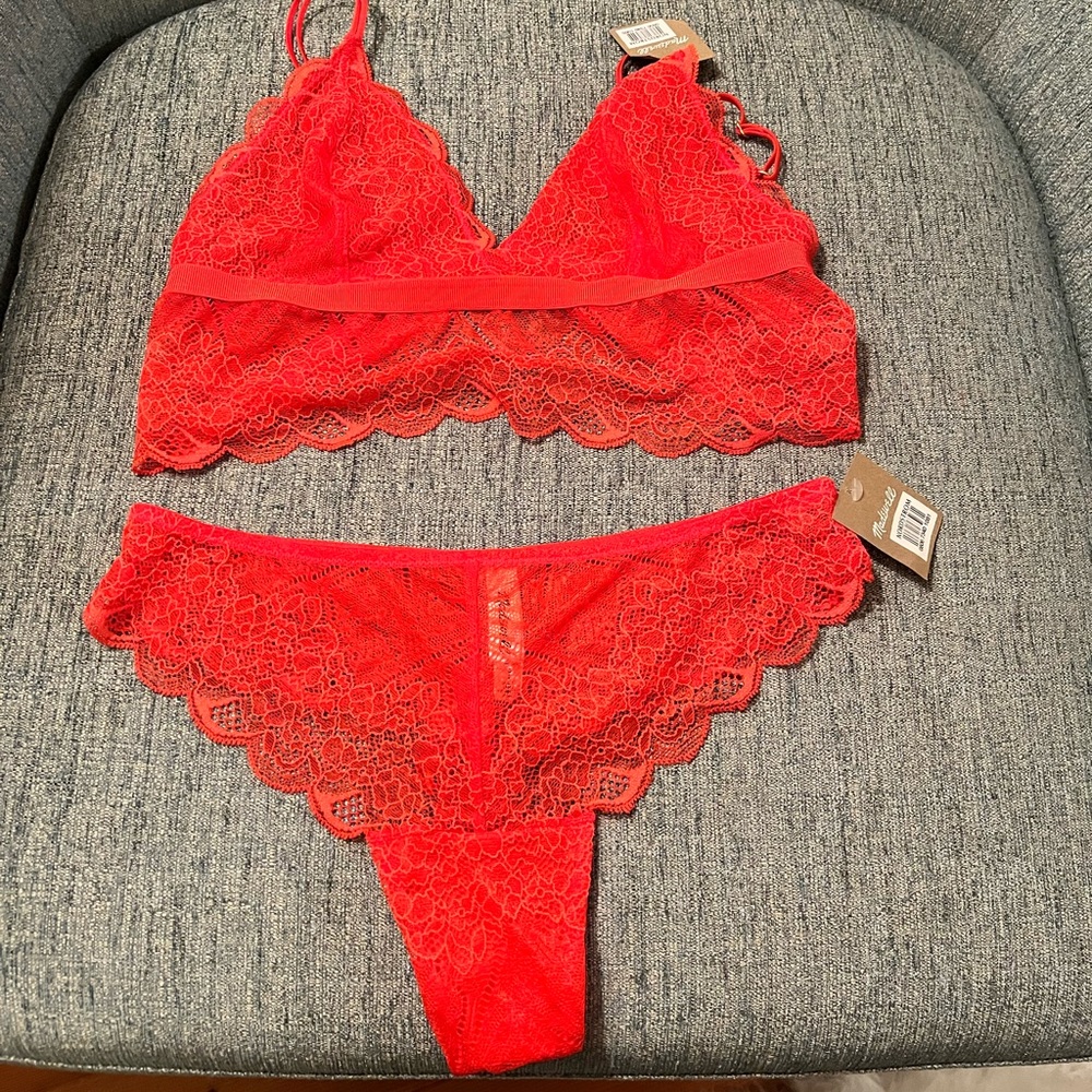 Madewell lace lingerie set